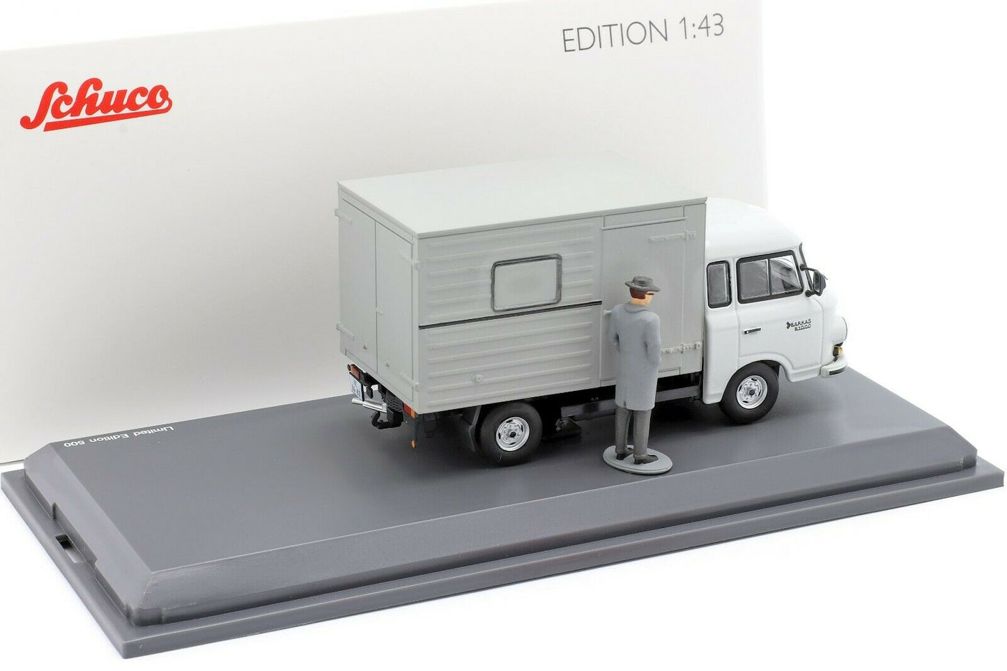 Schuco 1:43 Barkas B1000 truck van with Figurine 450365600