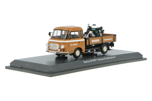 Schuco 1:43 BARKAS B1000 Simson Kundendienst KS50 Super Sport 450367300