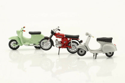 Schuco 1:43 Vespa 150 GS - Schwalbe KR51/1- KS50 Super Sport 3 motorcycles set 450380200