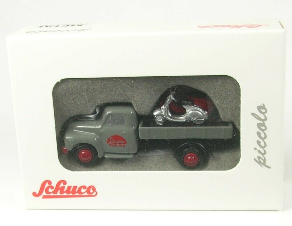 Schuco 1:90 Piccolo Opel Blitz VESPA SERVICO Motorcycle 450586800