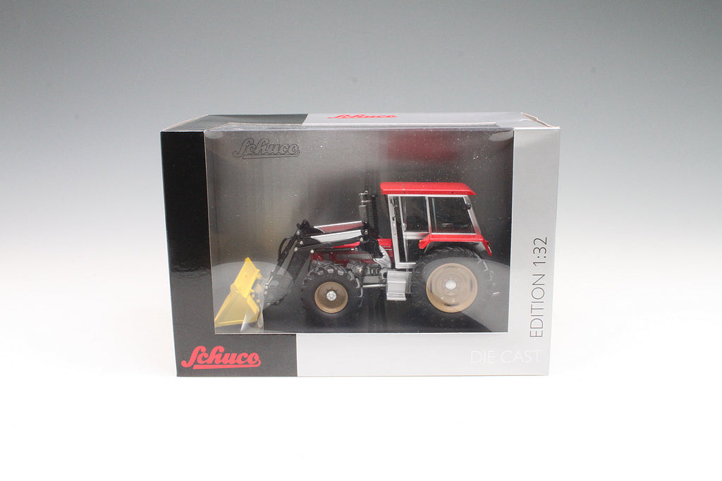 Schuco 1:32 Schluter Compact 1250 TV6 With Front Loaders Tractor Red 450762400