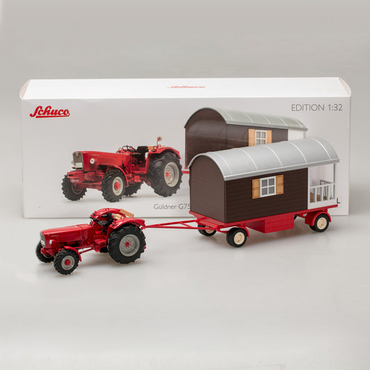 Schuco 1:32 Gueldner G75 A with trailer and balcony 450778500