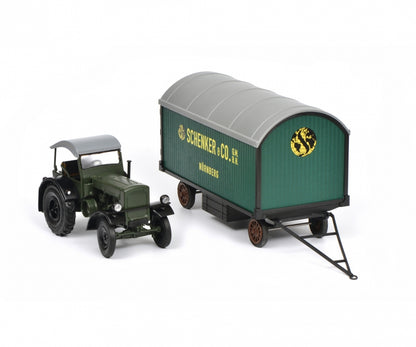 Schuco 1:32 Deutz F3 M417 universal tractor with top and trailer Schenker 450781900