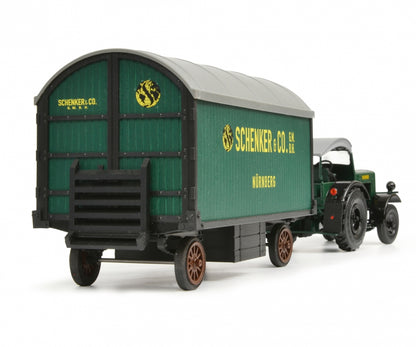 Schuco 1:32 Deutz F3 M417 universal tractor with top and trailer Schenker 450781900