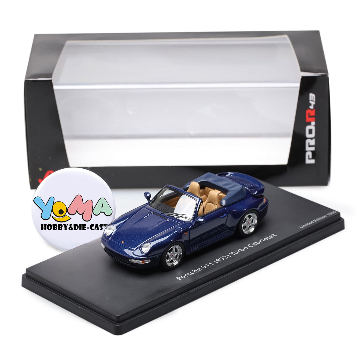 Schuco 1:43 Porsche 911 (993) Turbo Cabriolet Blue 450891700