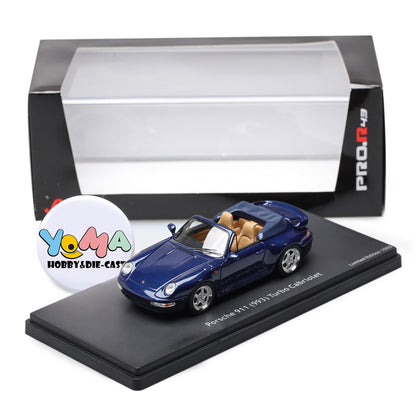 Schuco 1:43 Porsche 911 (993) Turbo Cabriolet Blue 450891700