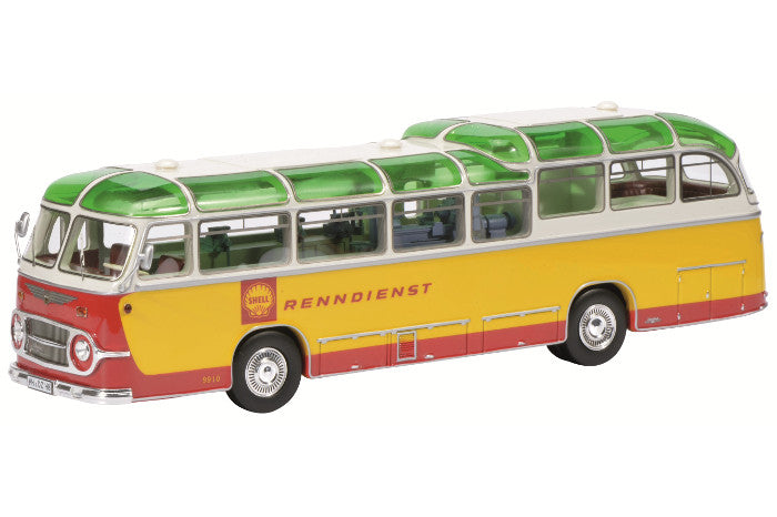 Schuco 1:43 Neoplan FH 11 Shell racing service yellow/red 450896500