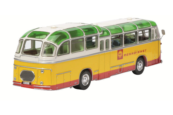 Schuco 1:43 Neoplan FH 11 Shell racing service yellow/red 450896500
