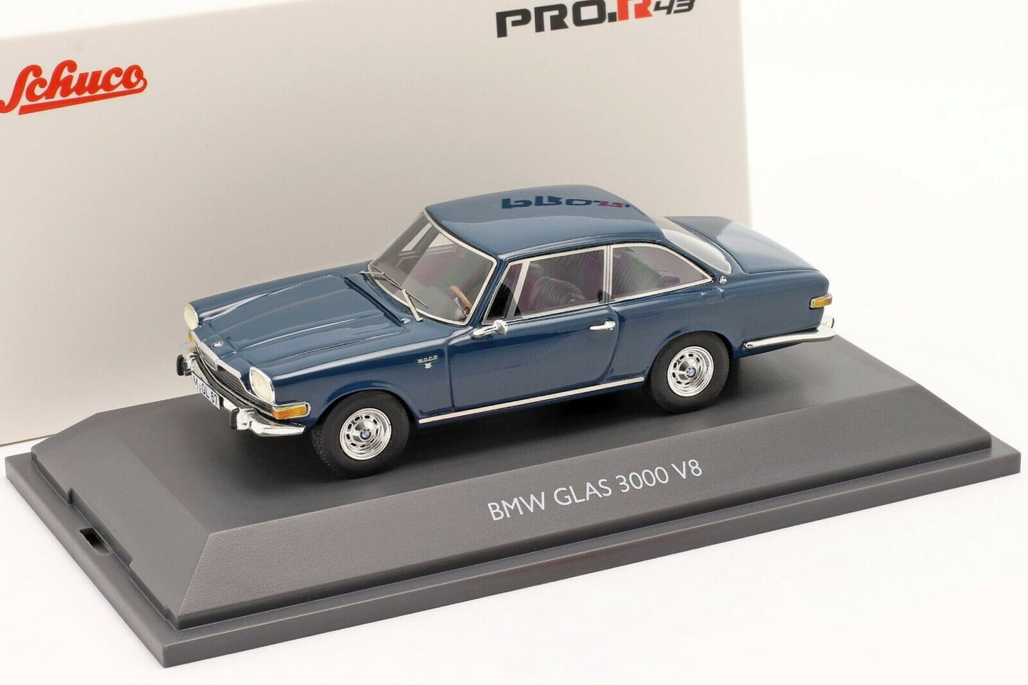Schuco 1:43 BMW Glas 3000 V8 Blue 450913200