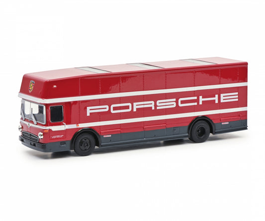 Schuco 1:64 Mercedes-Benz O317 Race Car Transporter Team Porsche motorsport 452026100