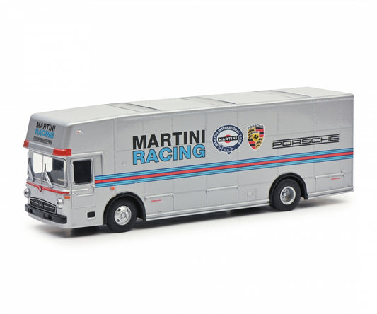 Schuco 1:64 Mercedes-Benz O317 Race Car Transporter Team Porsche Martini Racing 452027400