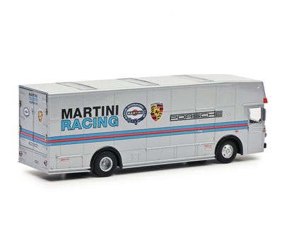 Schuco 1:64 Mercedes-Benz O317 Race Car Transporter Team Porsche Martini Racing 452027400