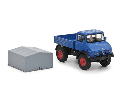 Schuco 1:64 Mercedes Unimog U406 Blue 452034000