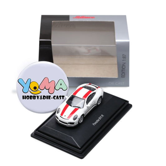 Schuco 1:87 Porsche 911 R (991) white/red 452629900