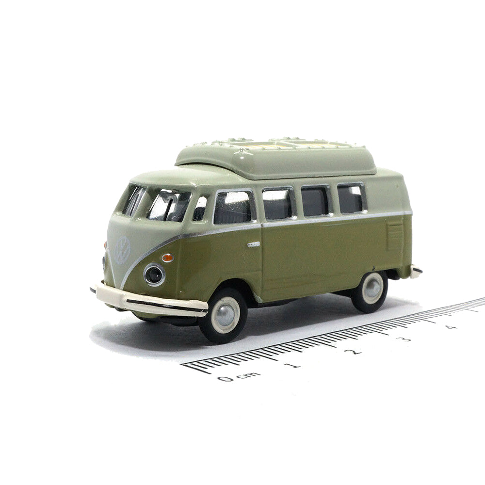Schuco 1/87 Volkswagen T1c camping bus green grey 452633800