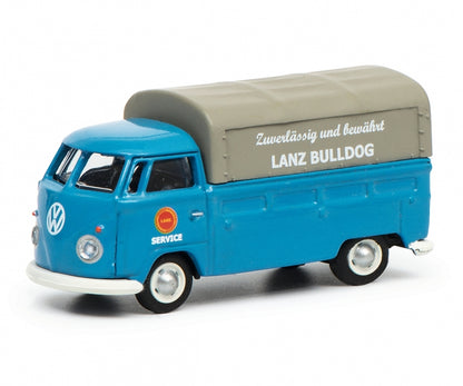 Schuco 1:87 Volkswagen T1c pick-up with tarpaulin Lanz blue 452634000
