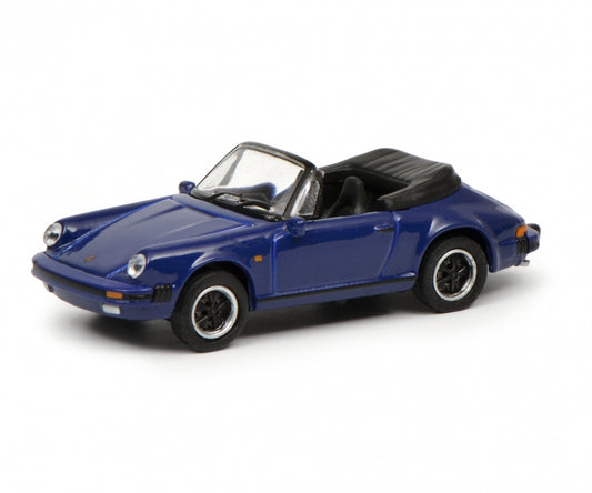 Schuco 1/87 Porsche 911 Carrera 3.2 Cabriolet blue 452635200