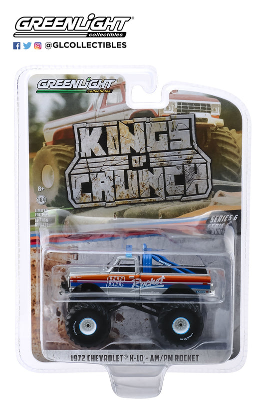 GreenLight 1:64 Kings of Crunch Series 6 - Rocket - 1972 Chevrolet K-10 Monster Truck 49060-A