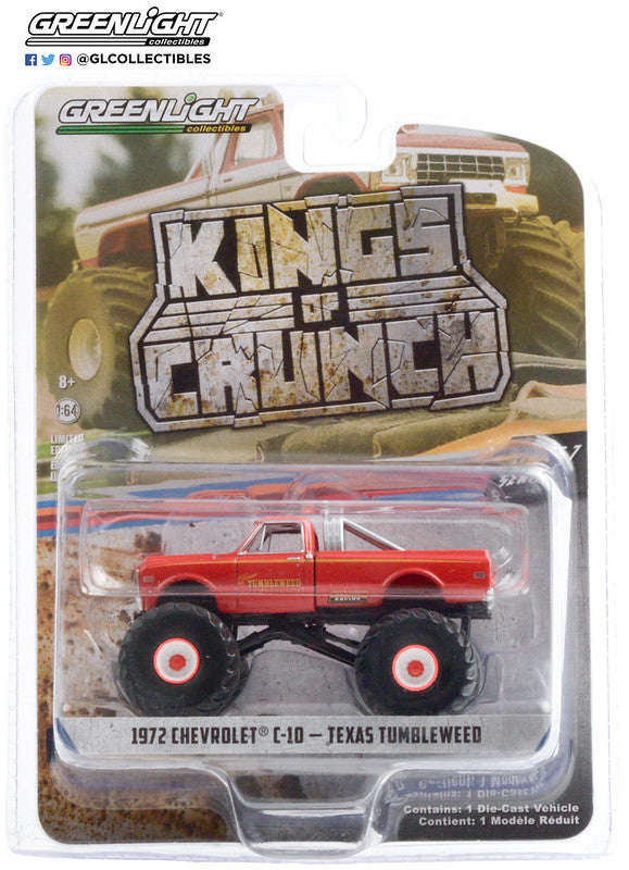 GreenLight 1:64 Kings of Crunch Series 7 - Texas Tumbleweed - 1972 Chevrolet C-10 Monster Truck 49070-B