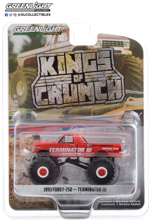 GreenLight 1:64 Kings of Crunch Series 7 - Terminator III - 1993 Ford F-250 Monster Truck 49070-E