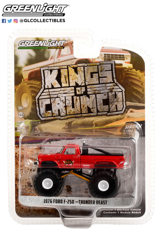 GreenLight 1:64 Kings of Crunch Series 11 - Thunder Beast - 1976 Ford F-250 Monster Truck Solid Pack 49110-B