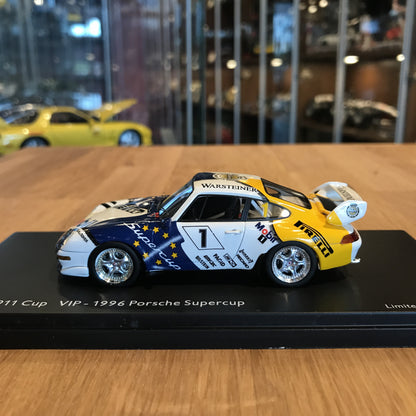 Schuco 1:43 Porsche 911 (993) Cup VIP #1 Porsche Supercup 1996 450888200