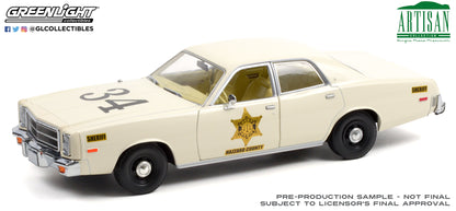 GreenLight 1:18 Artisan Collection - 1977 Plymouth Fury - Riverton Sheriff #34 19112