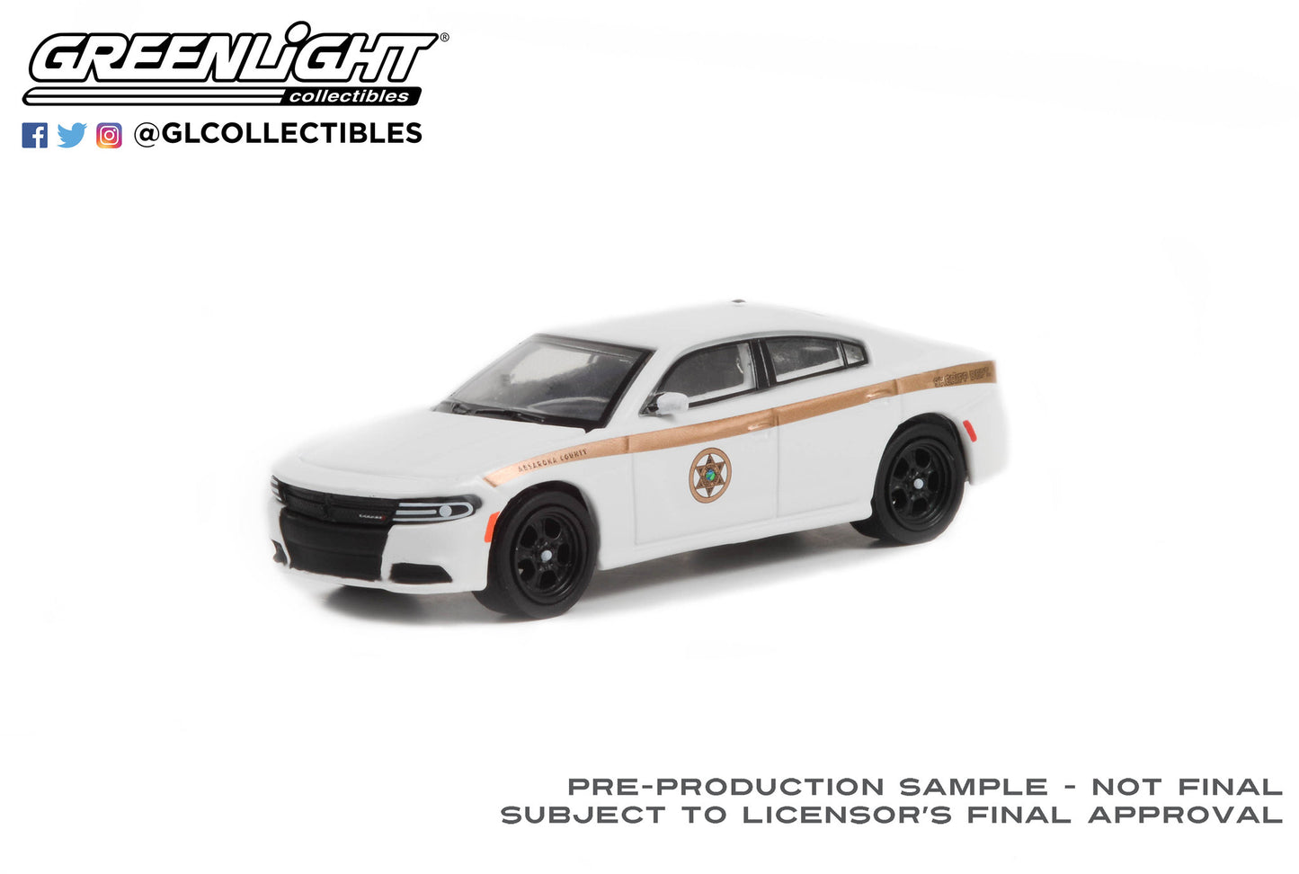 GreenLight 1:64 2015 Dodge Charger Pursuit - Absaroka County Sheriff's Department 30335