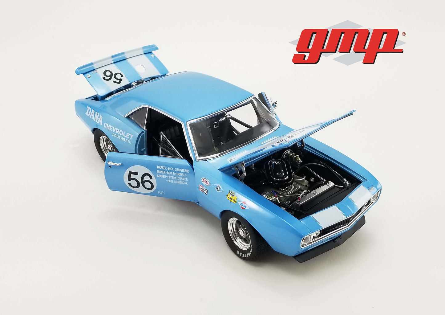 GMP 1:18 GMP 1967 Chevrolet Trans Am Camaro Z/28 - #56 Dana Chevrolet Southgate GMP-18972