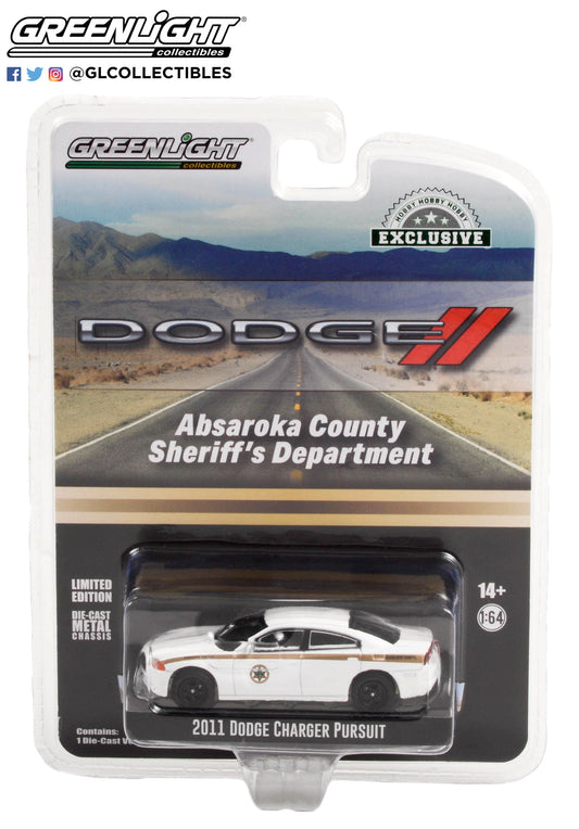 GreenLight 1:64 2011 Dodge Charger Pursuit - Absaroka County Sheriff's Department 30334