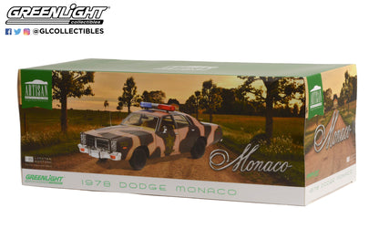 GreenLight 1:18 Artisan Collection - 1978 Dodge Monaco - Hazzard County Camouflage Sheriff 19117