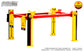 GreenLight 1:18 Four-Post Lift - MOPAR Parts & Accessories - Yellow and Red 13649