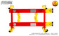 GreenLight 1:18 Four-Post Lift - MOPAR Parts & Accessories - Yellow and Red 13649
