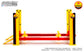 GreenLight 1:18 Four-Post Lift - MOPAR Parts & Accessories - Yellow and Red 13649