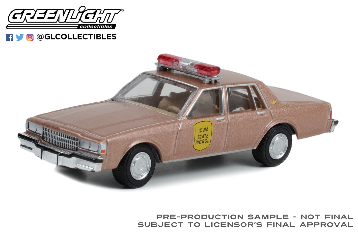 GreenLight 1:64 Hot Pursuit Series 43 - 1987 Chevrolet Caprice - Iowa State Patrol 43010-B