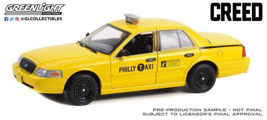 GreenLight 1:24 Creed (2015) - 1999 Ford Crown Victoria - Philly Taxi 84173