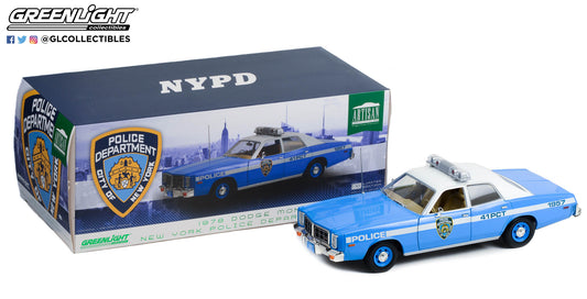 GreenLight 1:18 Artisan Collection - 1978 Dodge Monaco - New York City Police Dept (NYPD) 19132