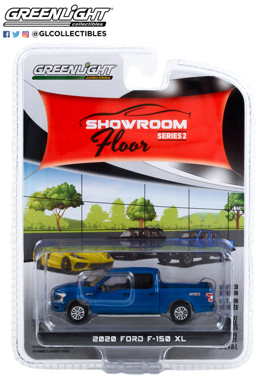 GreenLight 1:64 Showroom Floor Series 2 - 2020 Ford F-150 XL with STX Package - Velocity Blue 68020-A
