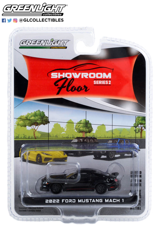 GreenLight 1:64 Showroom Floor Series 2 - 2022 Ford Mustang Mach 1 - Shadow Black 68020-E