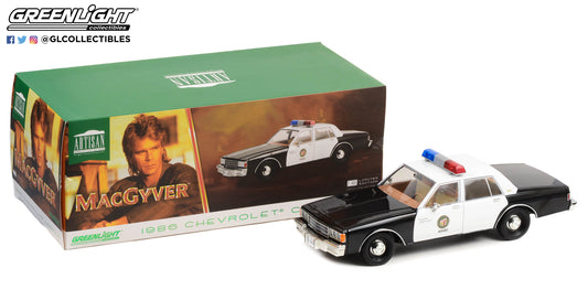 GreenLight 1:18 Artisan Collection - MacGyver (1985-92 TV Series) - 1986 Chevrolet Caprice - Los Angeles Police Department (LAPD) 19126