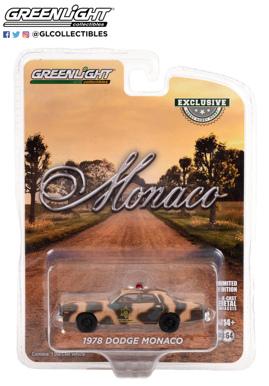 GreenLight 1:64 1978 Dodge Monaco - Hazzard County Camouflage Sheriff (Hobby Exclusive) 30326