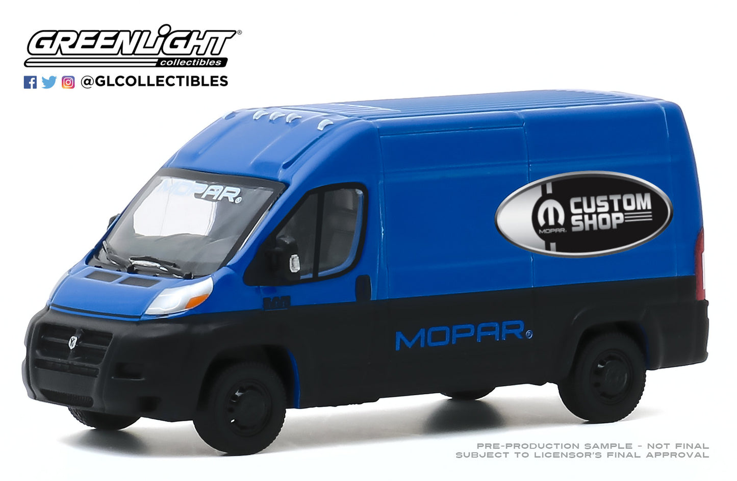 GreenLight 1:64 Route Runners Series 1 - 2018 Dodge Ram ProMaster 2500 Cargo High Roof - MOPAR Custom Shop 53010-C
