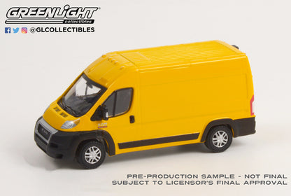 GreenLight 1:64 Route Runners Series 4 - 2021 Dodge Ram ProMaster 2500 Cargo High Roof - School Bus Yellow 53040-F