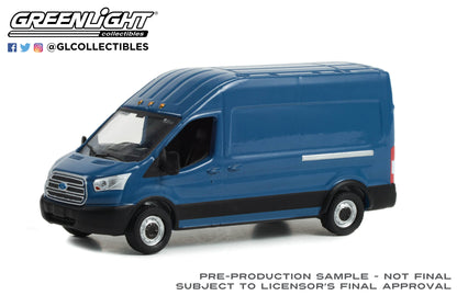 GreenLight 1:64 Route Runners Series 5 - 2017 Ford Transit LWB High Roof - Dark Blue 53050-A
