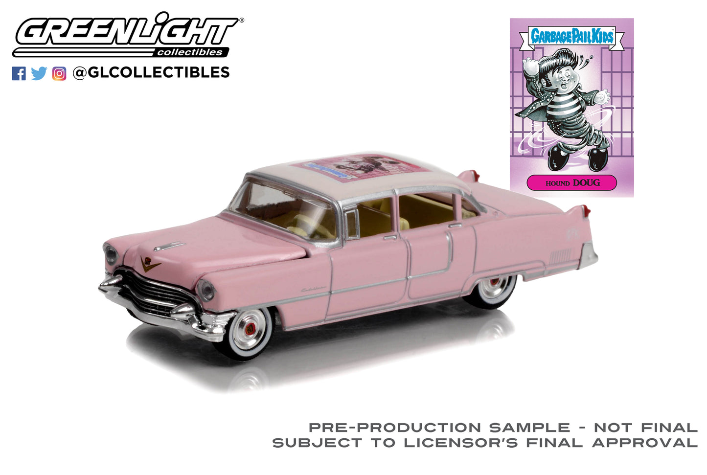 GreenLight 1:64 Garbage Pail Kids Series 4 - Hound Doug - 1955 Cadillac Fleetwood Series 60 54070-A