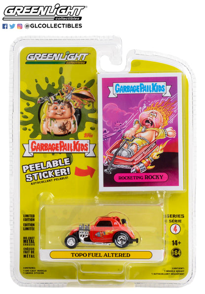GreenLight 1:64 Garbage Pail Kids Series 4 - Rocketing Rocky - Topo Fuel Altered 54070-E
