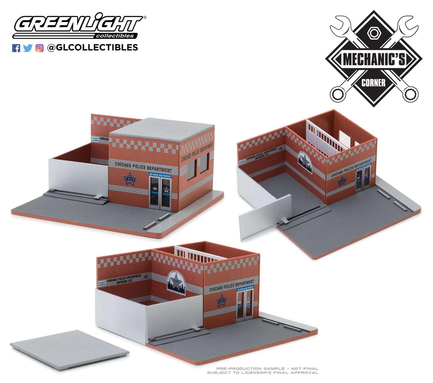 GreenLight 1/64 Mechanic s Corner Series 4 - Hot Pursuit Central Command - City of Chicago Police Department (CPD) 57041