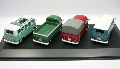 Schuco 1/43 Set Volkswagen T1b Samba box van twin cabin and pick-up 450368900