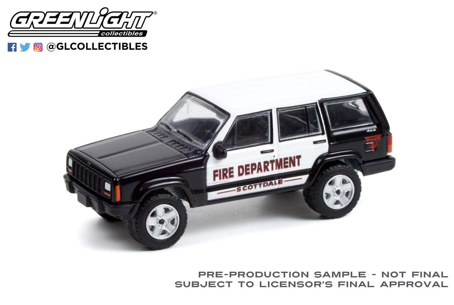 GreenLight 1:64 Fire & Rescue Series 2 - 2000 Jeep Cherokee - Scottdale, Pennsylvania Fire Department 67020-D