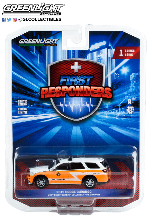 GreenLight 1:64 First Responders Series 1 - 2019 Dodge Durango - West Deer Township Volunteer Fire Company Paramedic 290 Command - Gibsonia, Pennsylvania 67040-D